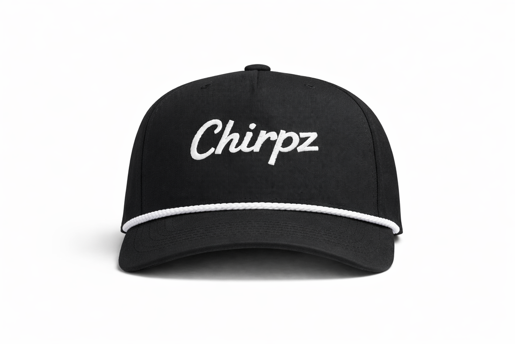 Chirpz Black Snapback Rope Hat